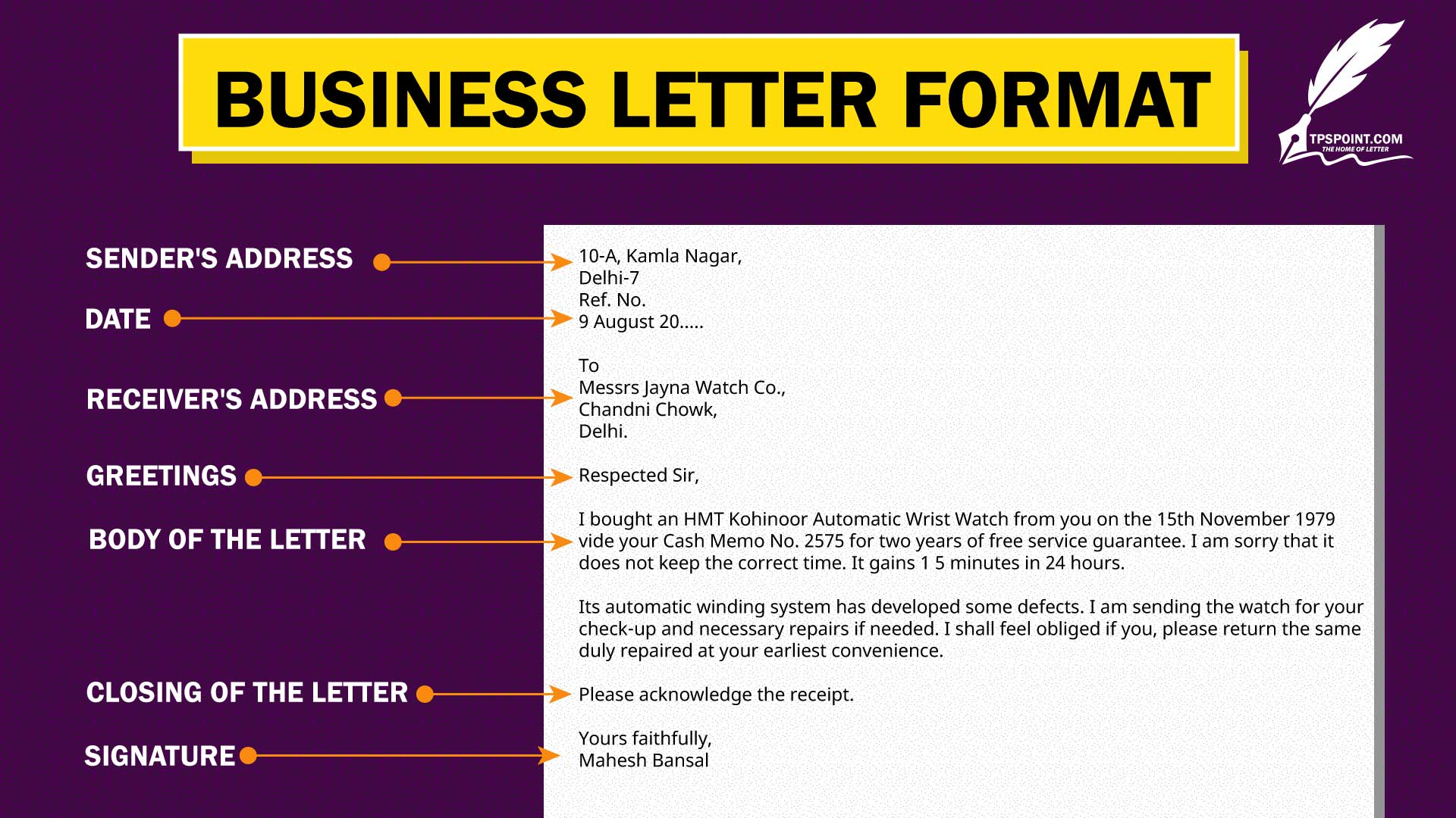Business Letter Example Format