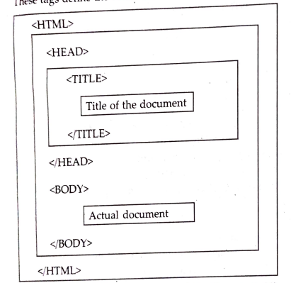 basic HTML structure of every web page.